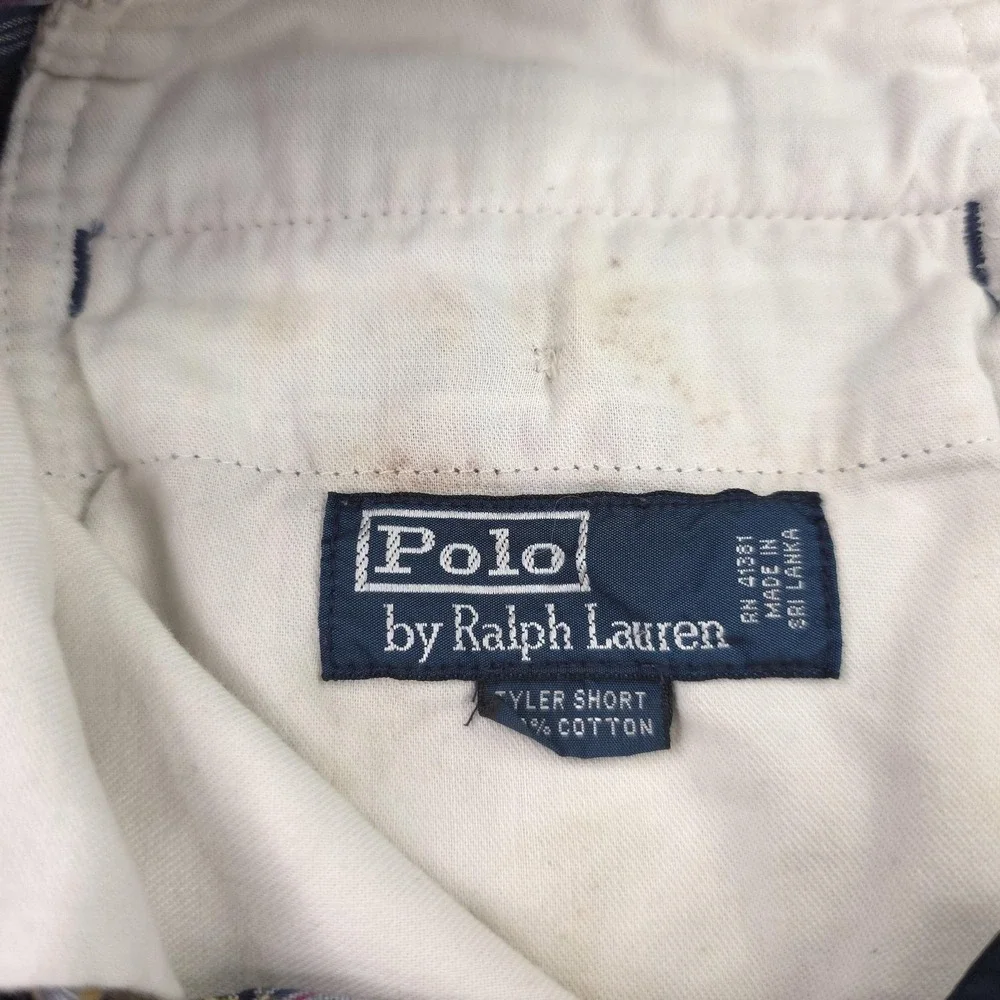 Polo Ralph Lauren Shorts Mens 35 Tyler Multicolor Plaid‎ Pleated Chino Summer